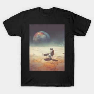 Alone Astronaut on Light Side of the Moon T-Shirt